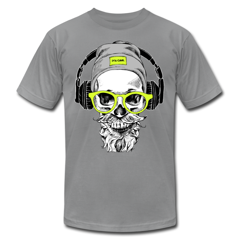 Bearded Skull Headphones T-Shirt - slate