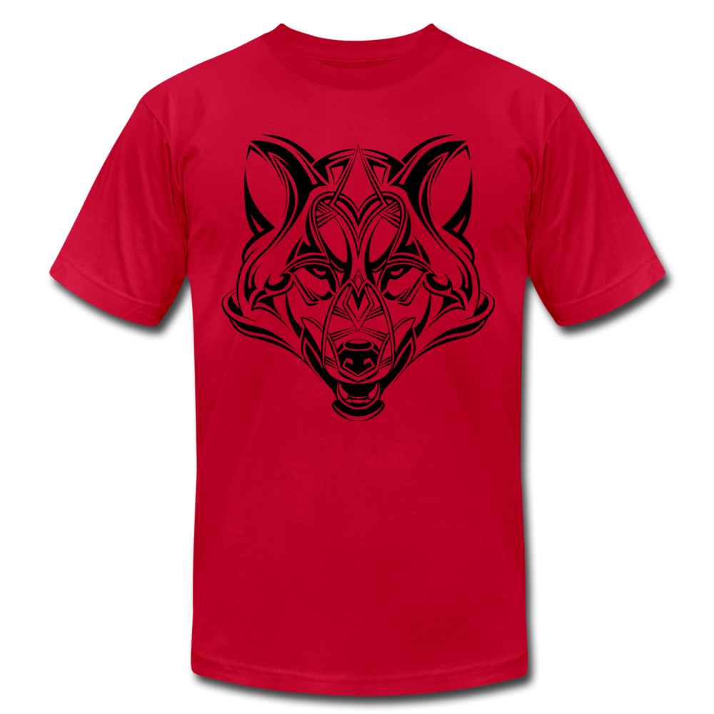 Tribal Maori Wolf T-Shirt - red