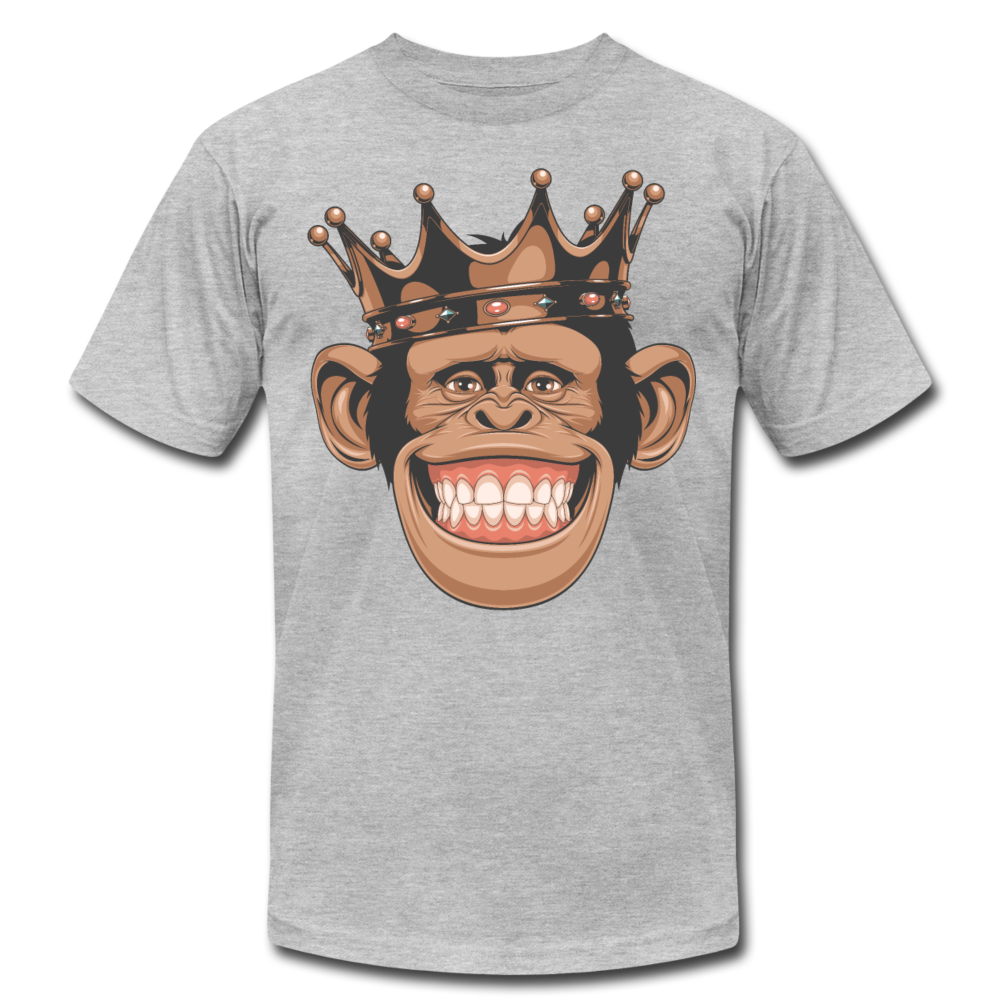 Monkey Crown T-Shirt - heather gray