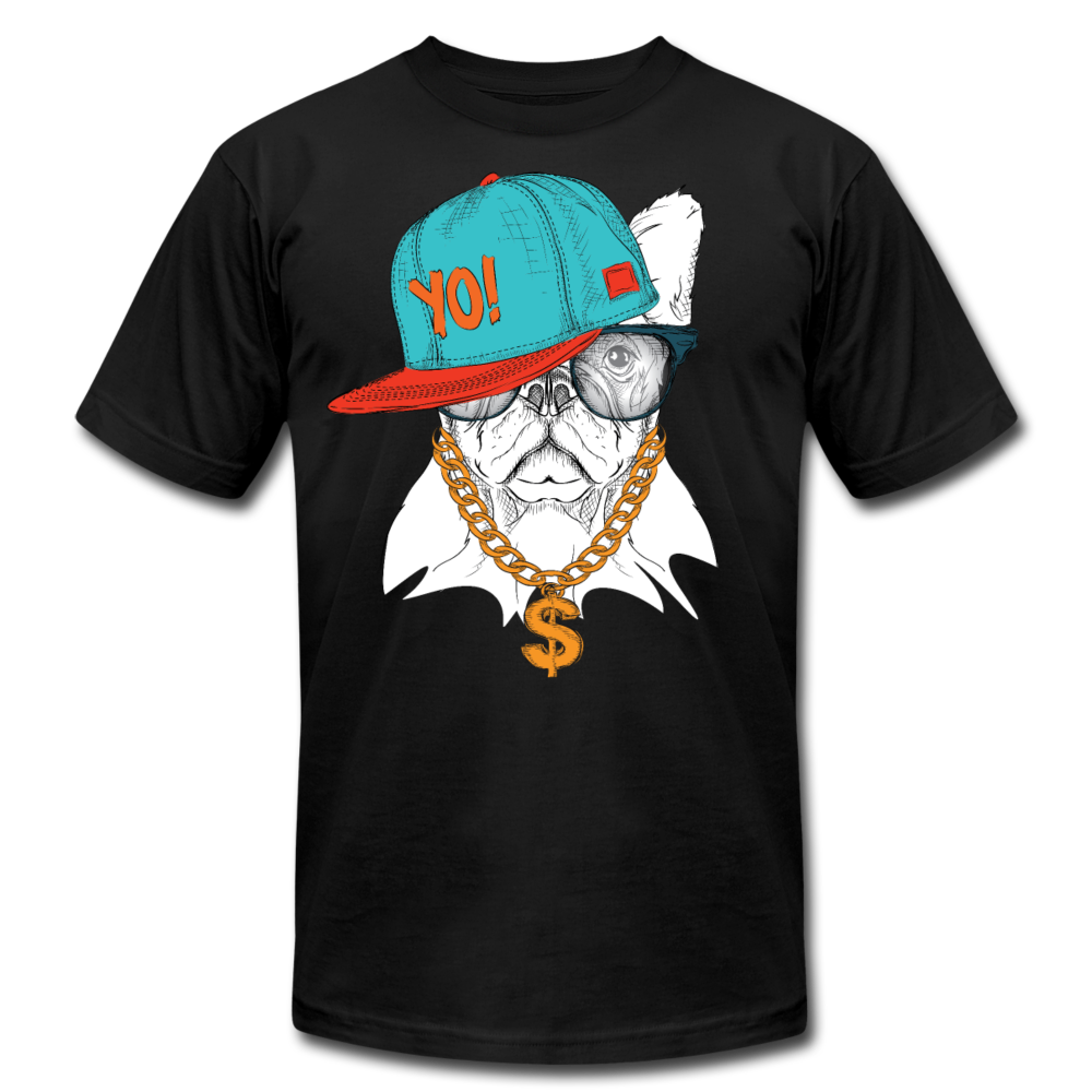Hip Hop French Bulldog T-Shirt - black