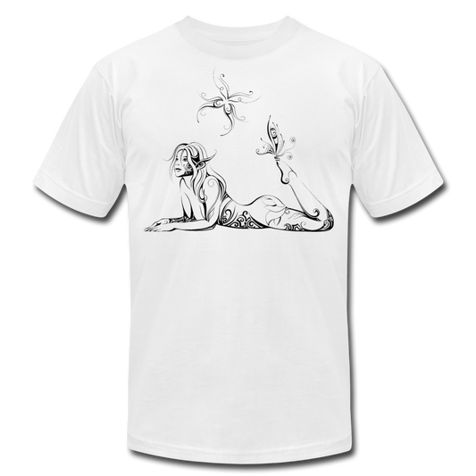 Tribal Maori Butterfly Girl T-Shirt - white