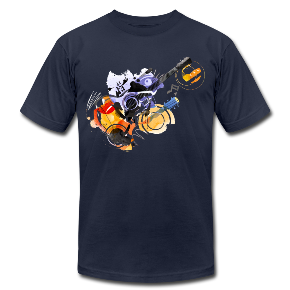 Abstract Guitar T-Shirt - navy