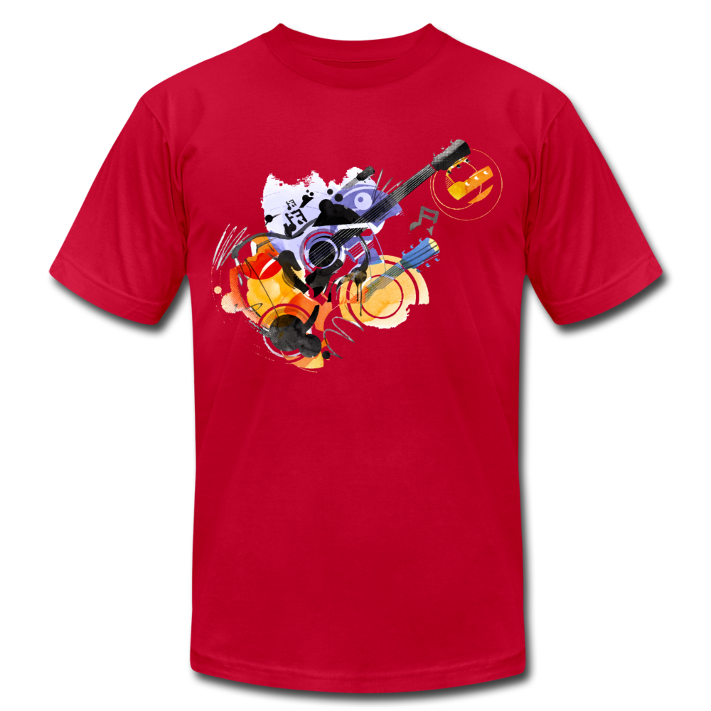 Abstract Guitar T-Shirt - red