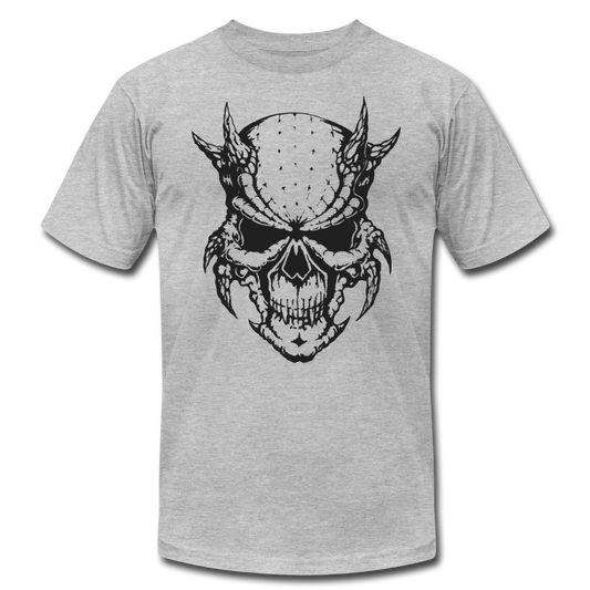 Demon Skull T-Shirt - heather gray