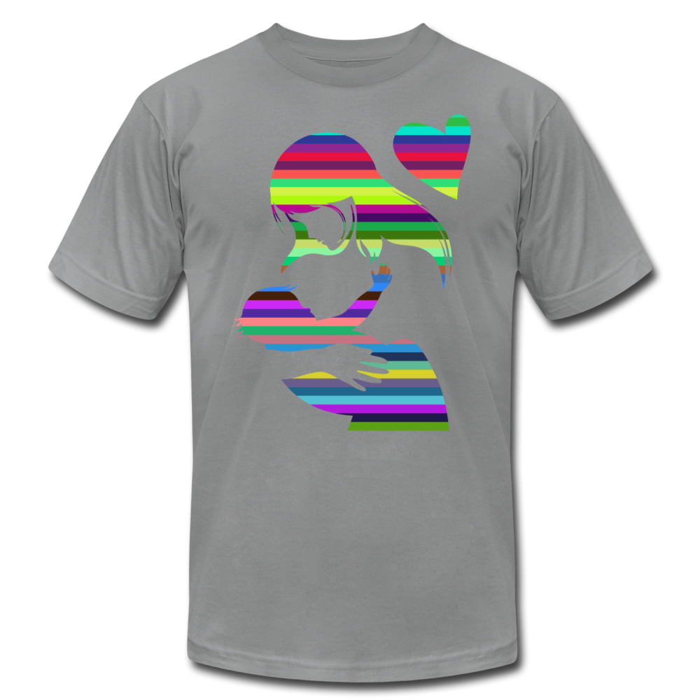 Colorful Strips Mother & Baby T-Shirt - slate