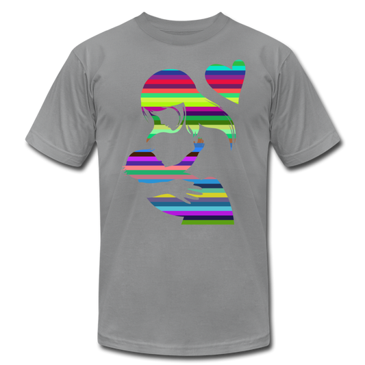 Colorful Strips Mother & Baby T-Shirt - slate