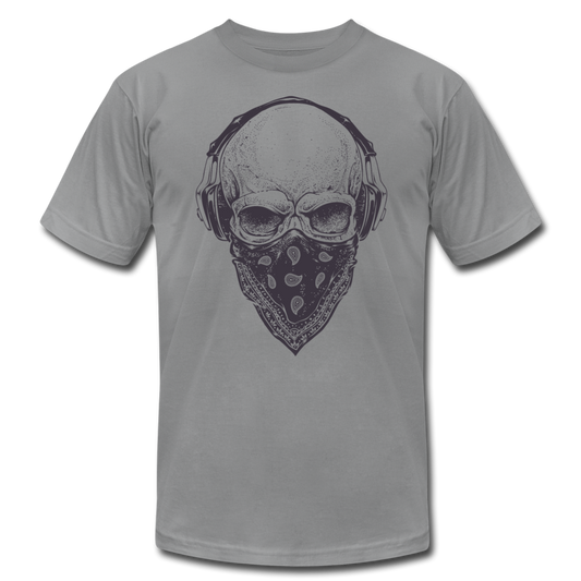 Skull Bandanna Headphones T-Shirt - slate