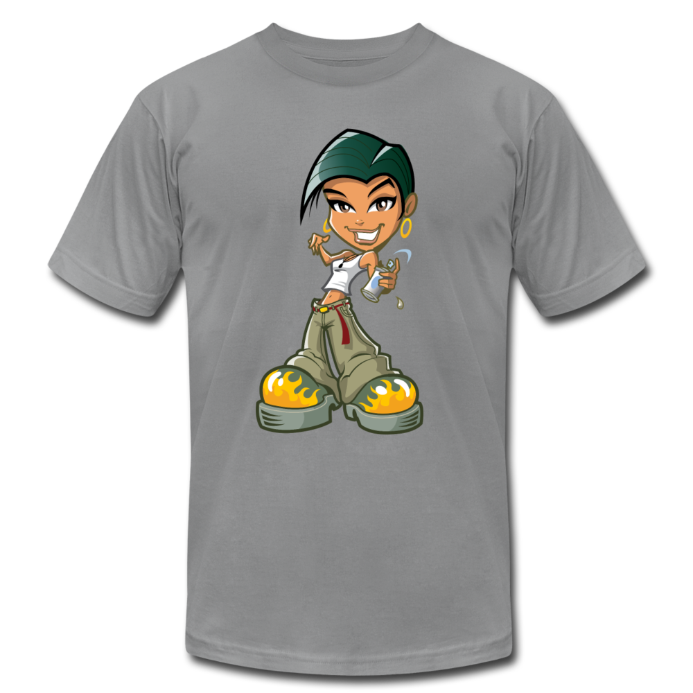 Cartoon Girl T-Shirt - slate