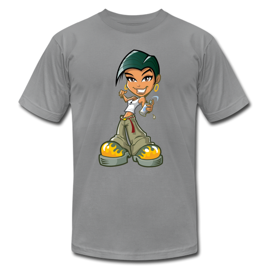 Cartoon Girl T-Shirt - slate