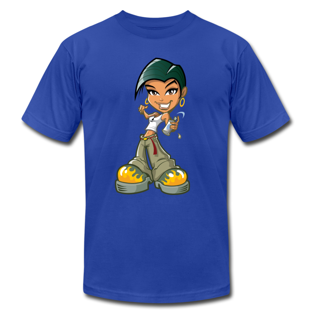 Cartoon Girl T-Shirt - royal blue