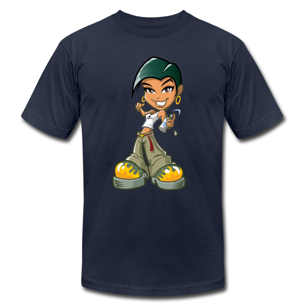Cartoon Girl T-Shirt - navy