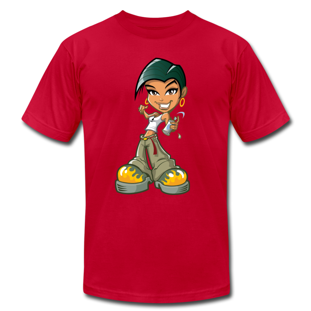 Cartoon Girl T-Shirt - red