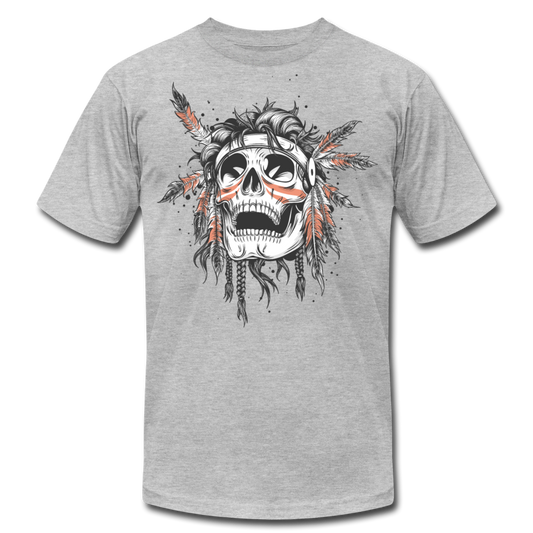 Indian Skull T-Shirt - heather gray