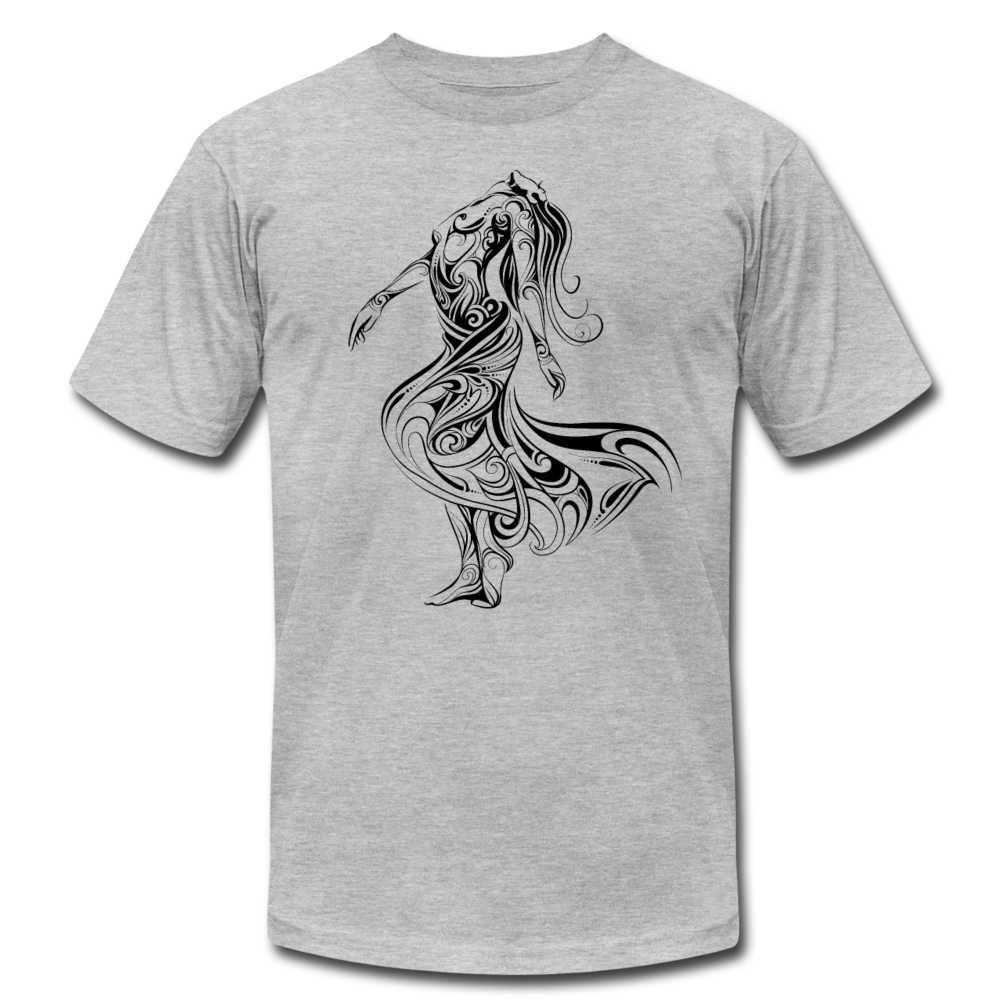 Tribal Maori Girl T-Shirt - heather gray