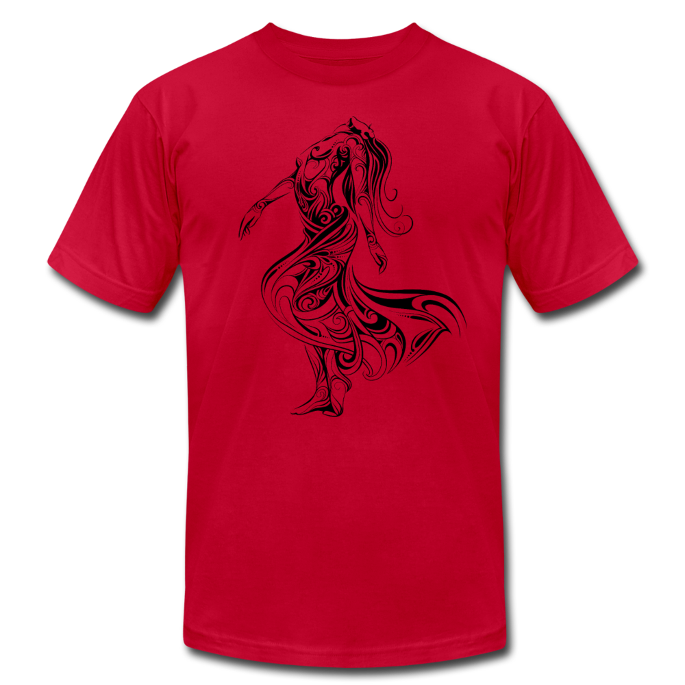 Tribal Maori Girl T-Shirt - red