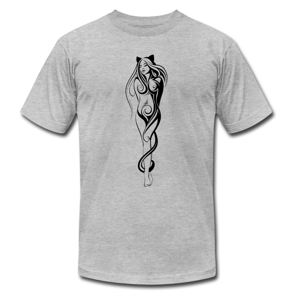 Tribal Maori Girl T-Shirt - heather gray