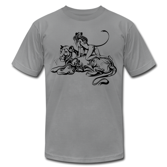 Tribal Maori Jungle Cat Woman T-Shirt - slate