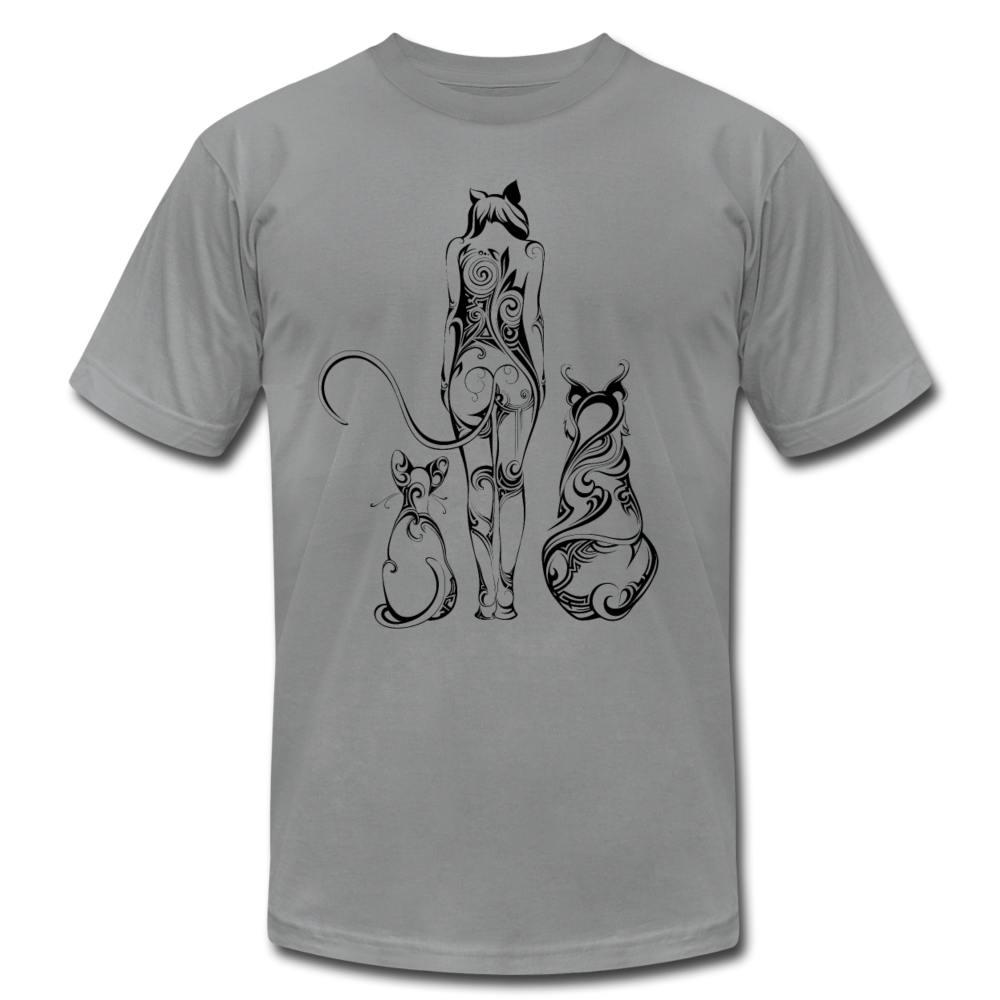 Tribal Maori Cat Women T-Shirt - slate