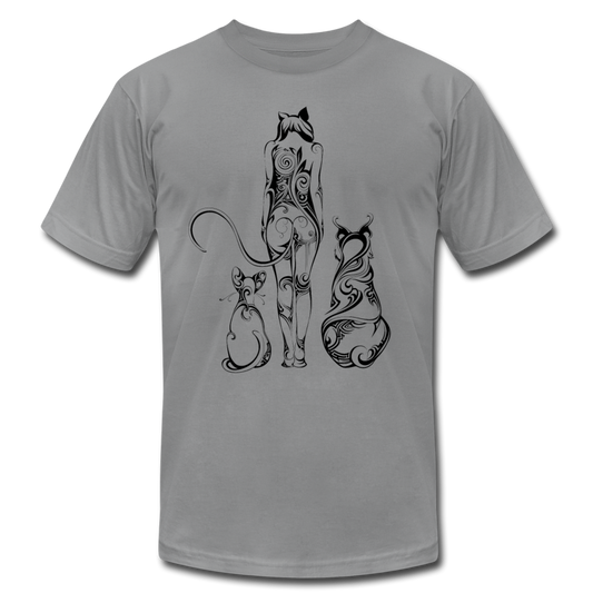 Tribal Maori Cat Women T-Shirt - slate