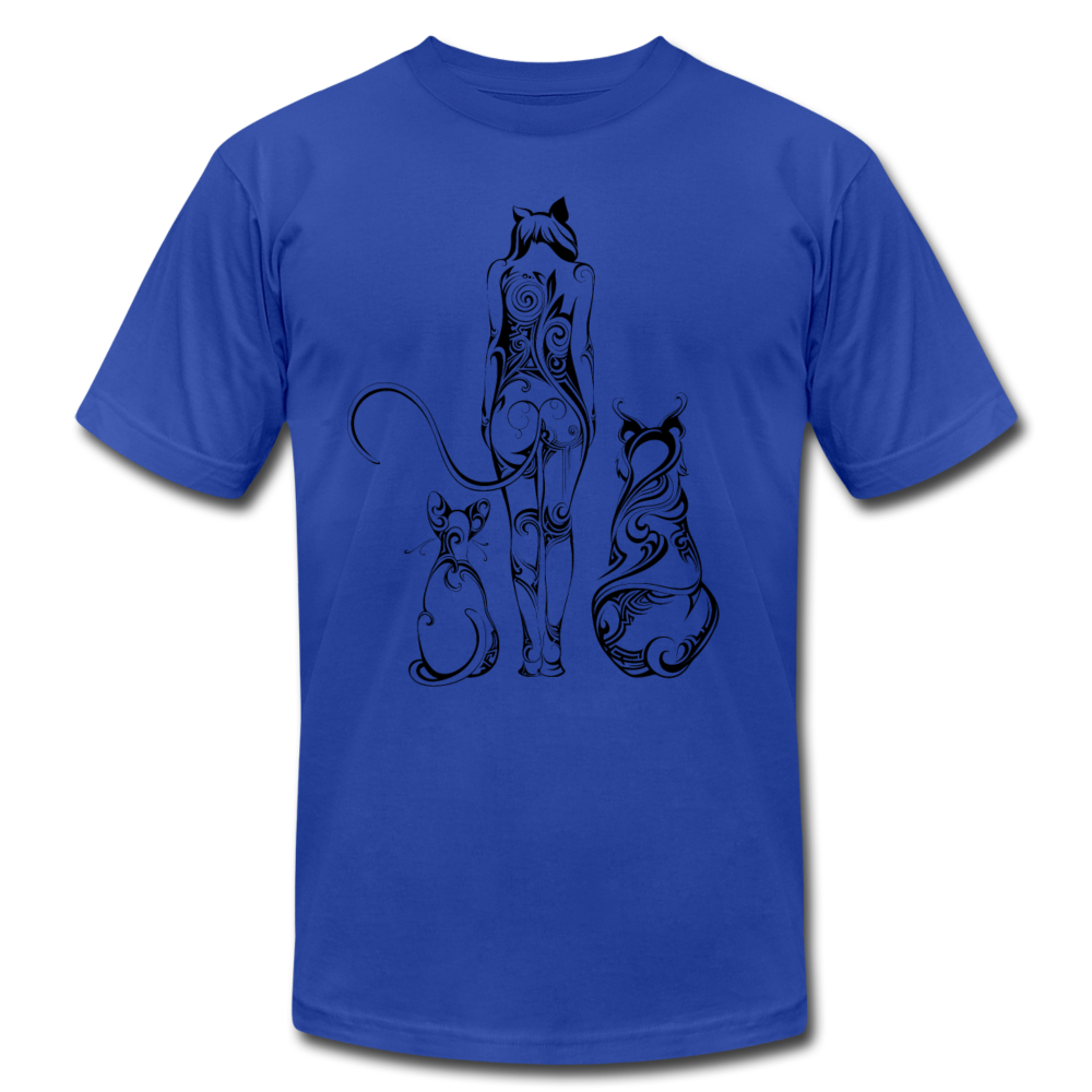 Tribal Maori Cat Women T-Shirt - royal blue