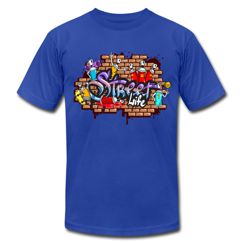 Street Life Graffiti T-Shirt - royal blue