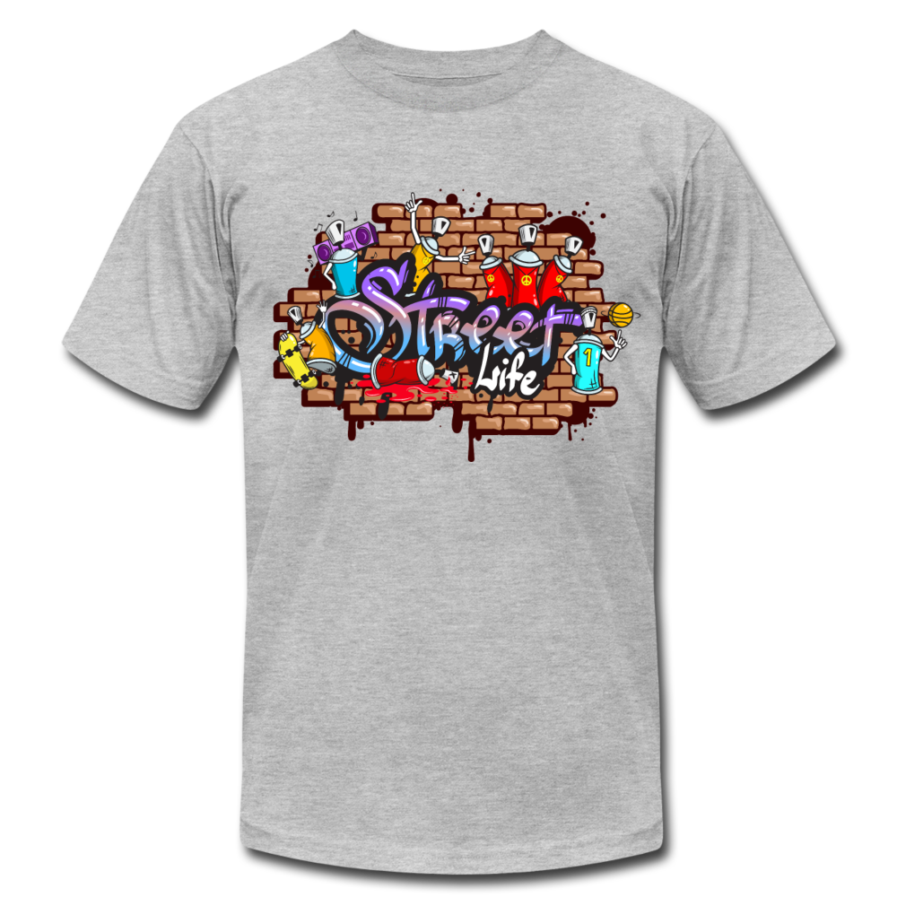 Street Life Graffiti T-Shirt - heather gray