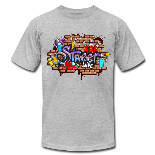 Street Life Graffiti T-Shirt - heather gray