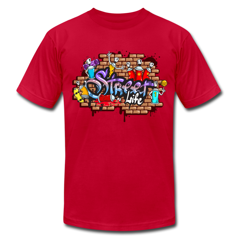 Street Life Graffiti T-Shirt - red