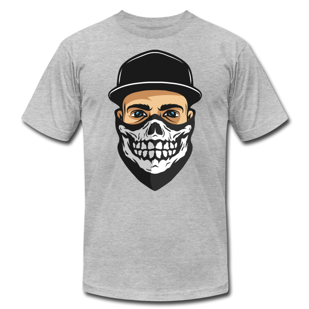 Skull Bandanna T-Shirt - heather gray