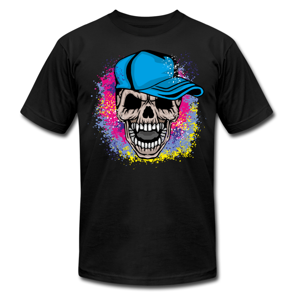 Colorful Abstract Skull T-Shirt - black