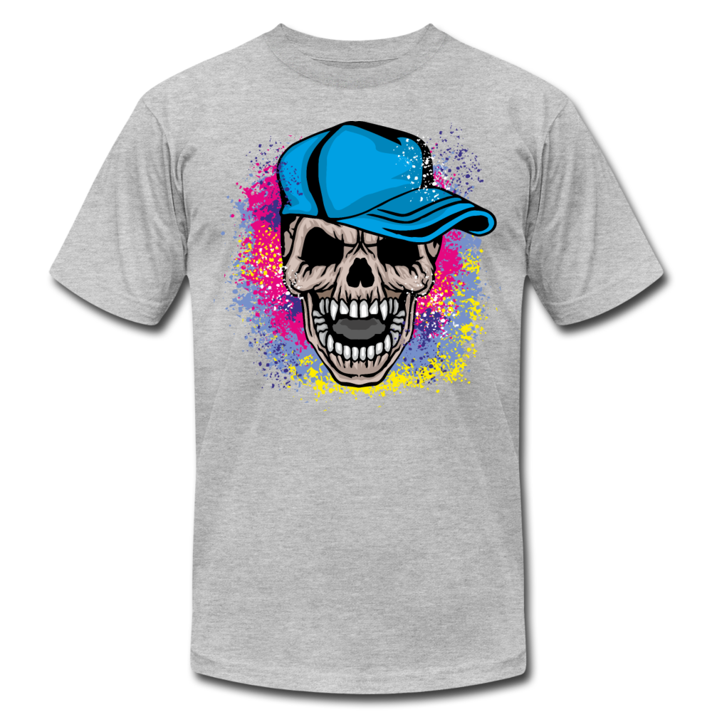 Colorful Abstract Skull T-Shirt - heather gray