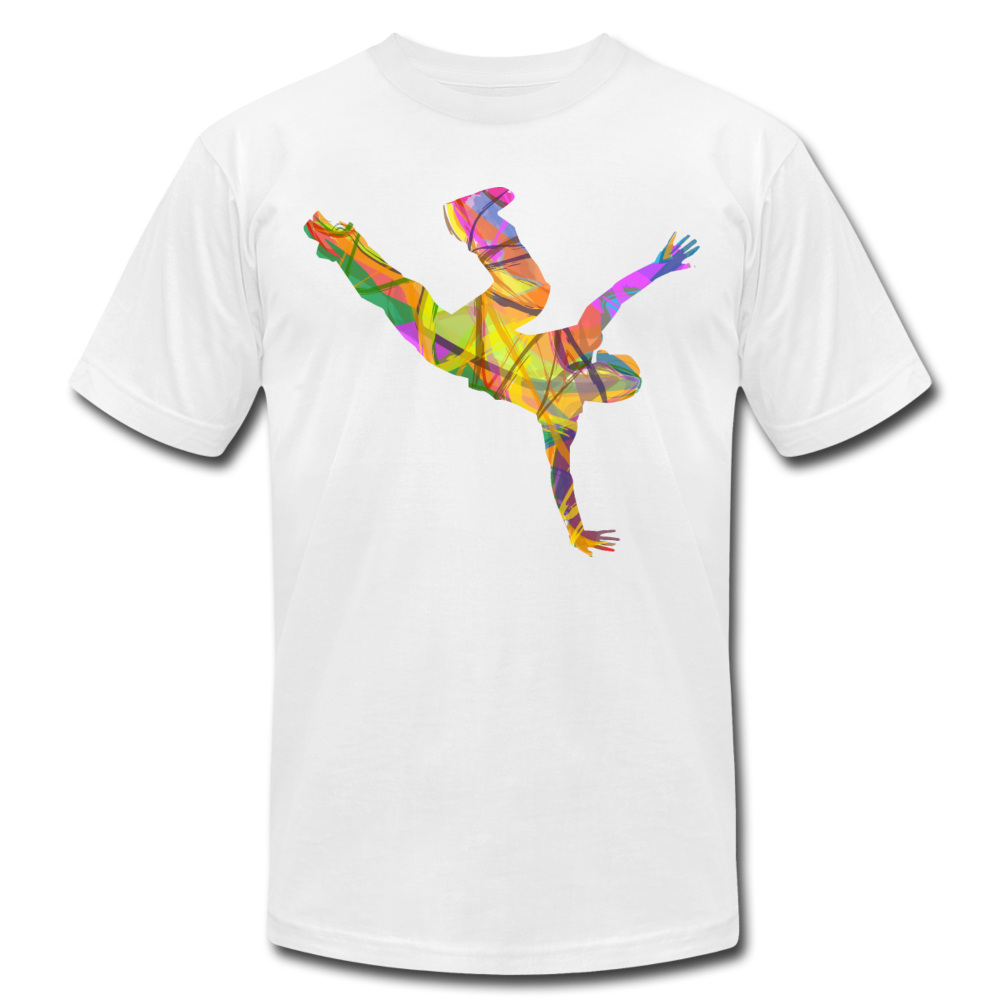 Colorful Abstract B-Boy Dancer T-Shirt - white