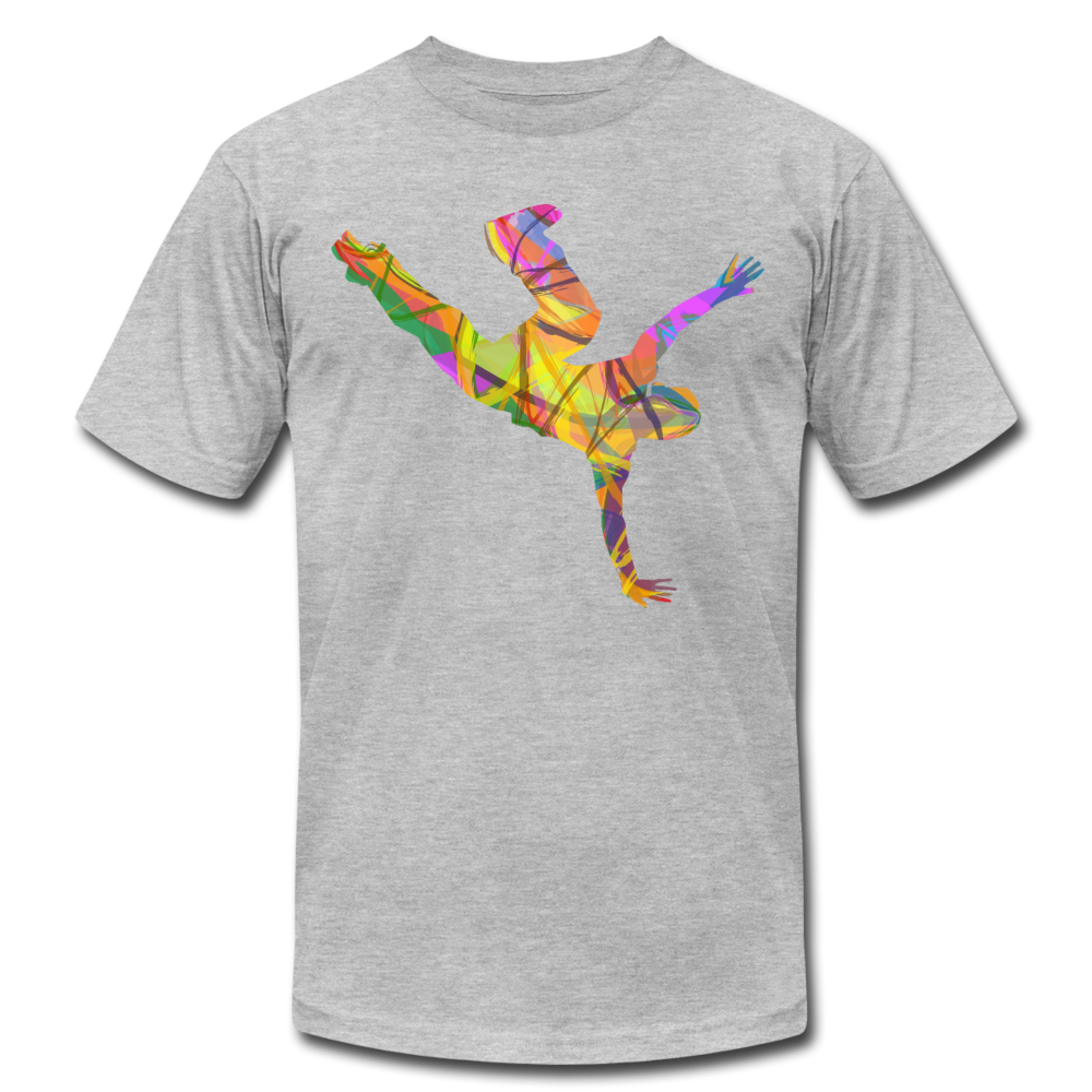 Colorful Abstract B-Boy Dancer T-Shirt - heather gray