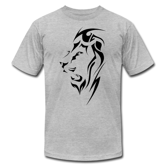 Tribal Maori Lion T-Shirt - heather gray