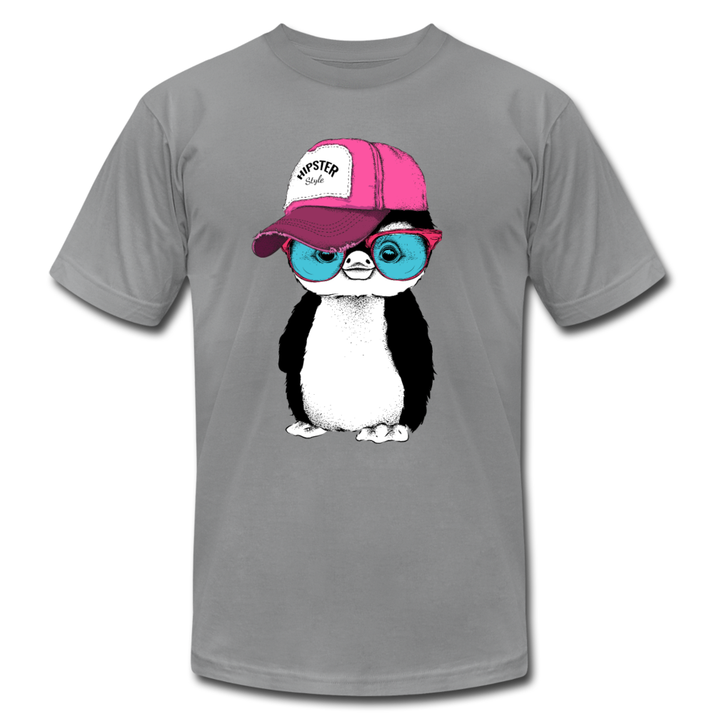 Hipster Penguin T-Shirt - slate