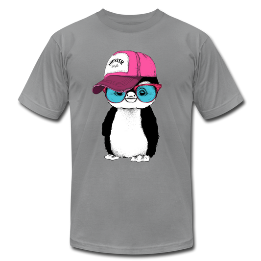 Hipster Penguin T-Shirt - slate