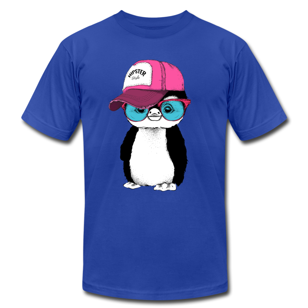 Hipster Penguin T-Shirt - royal blue