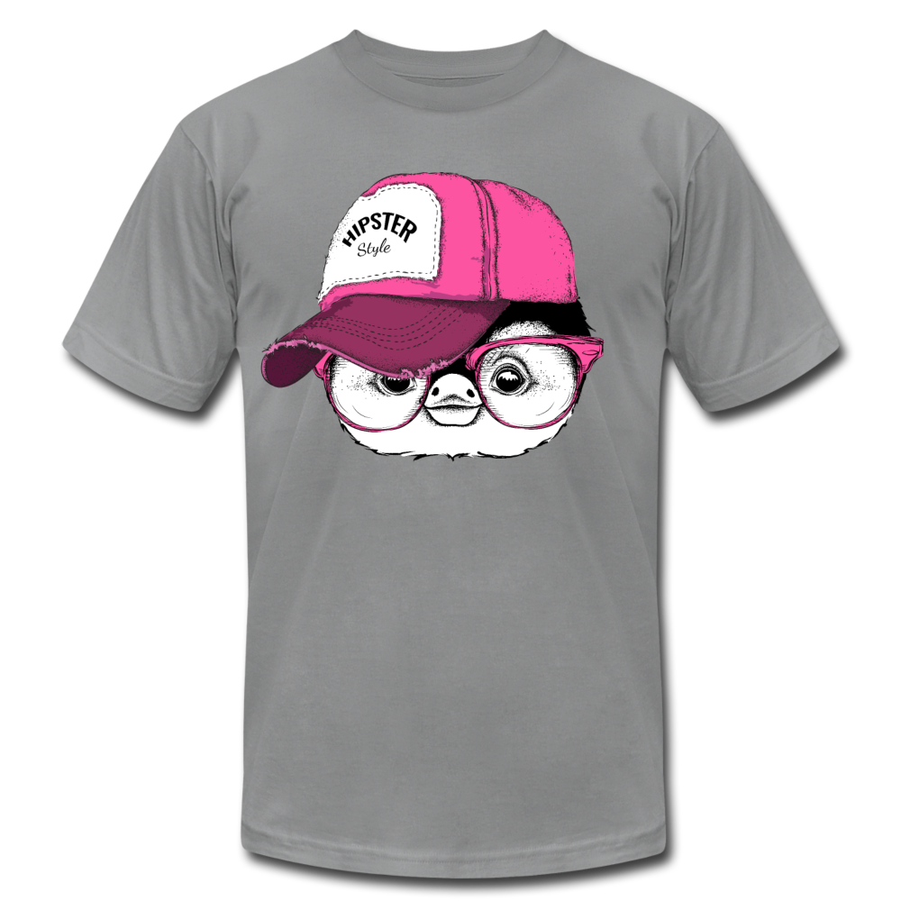 Hipster Penguin Head T-Shirt - slate