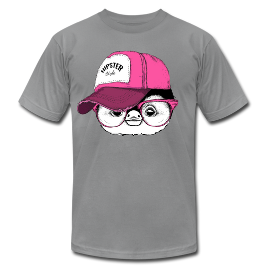 Hipster Penguin Head T-Shirt - slate