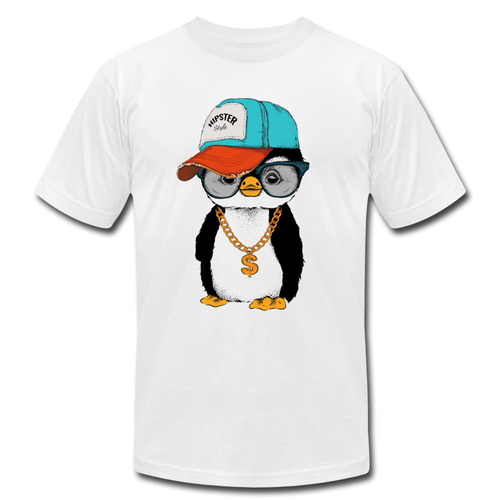 Hipster Penguin T-Shirt - white