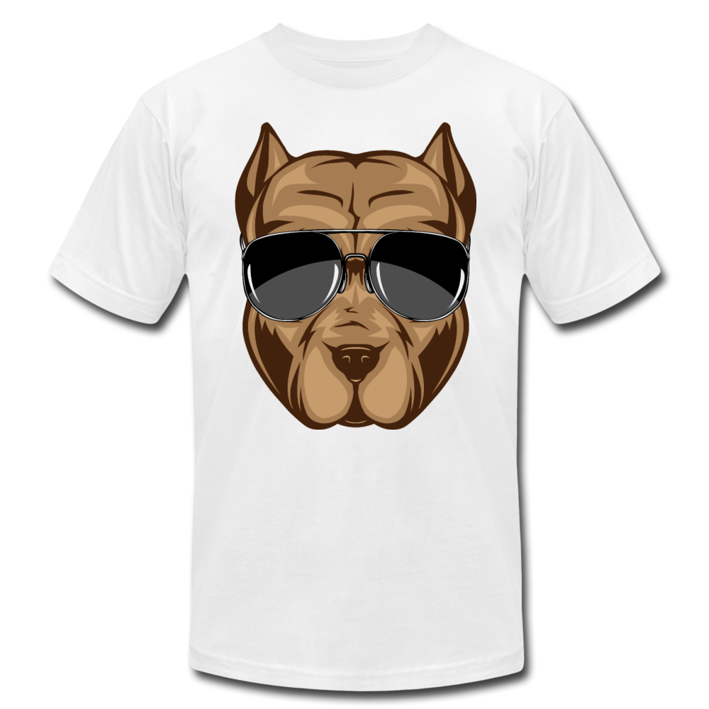 Cool Dog Wearing Sunglasses T-Shirt - white