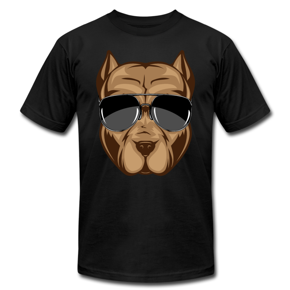 Cool Dog Wearing Sunglasses T-Shirt - black