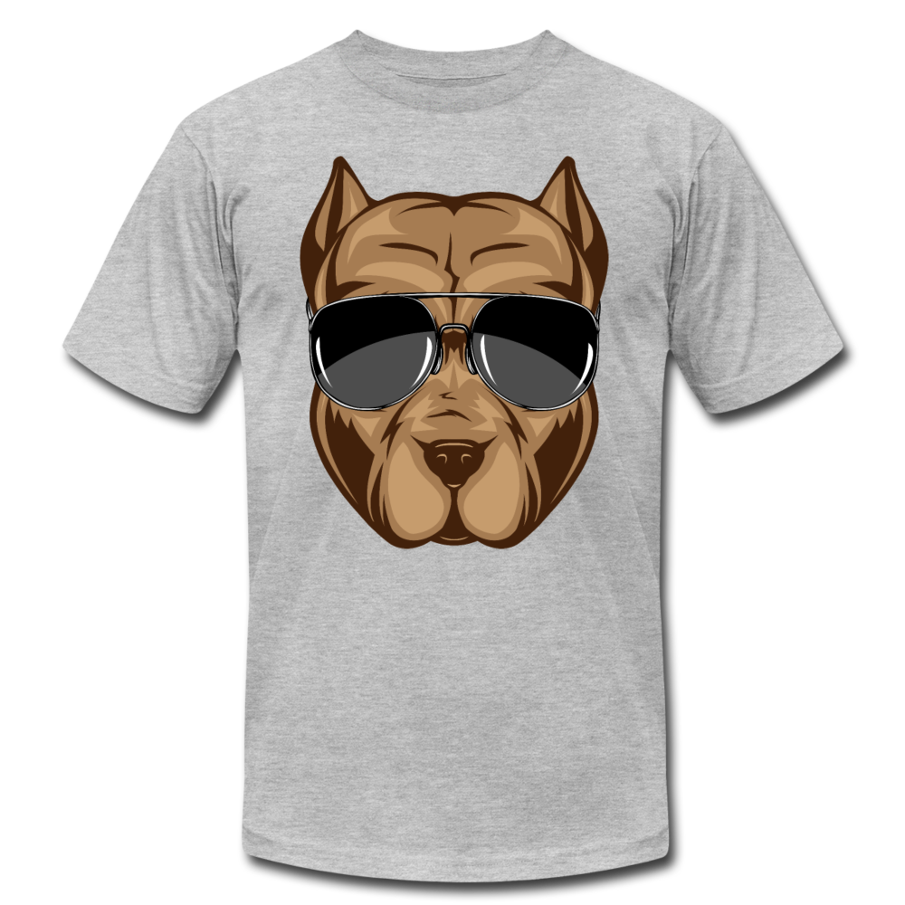 Cool Dog Wearing Sunglasses T-Shirt - heather gray