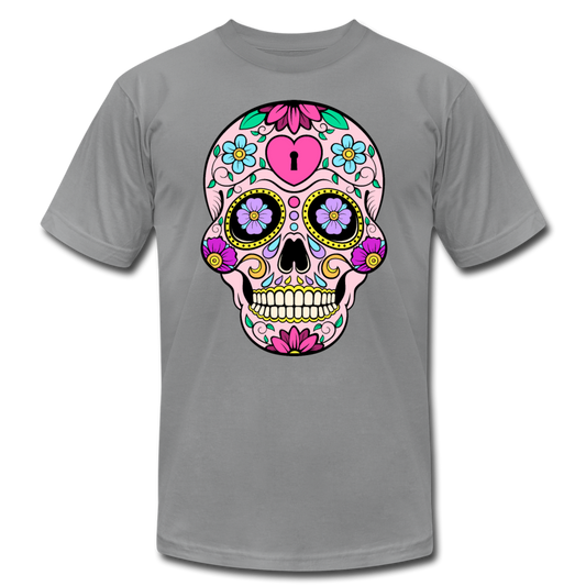 Colorful Sugar Skull T-Shirt - slate