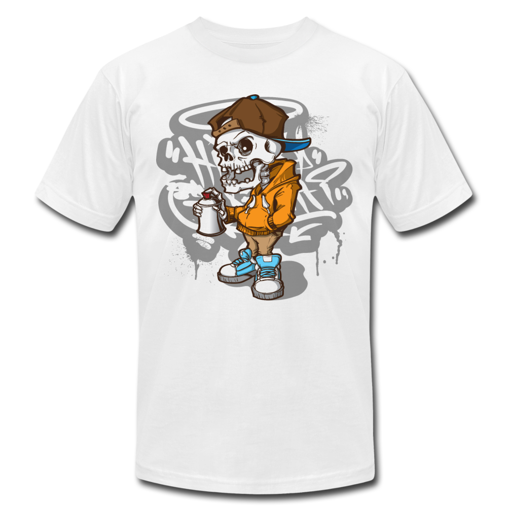 Graffiti Artist Skull T-Shirt - white