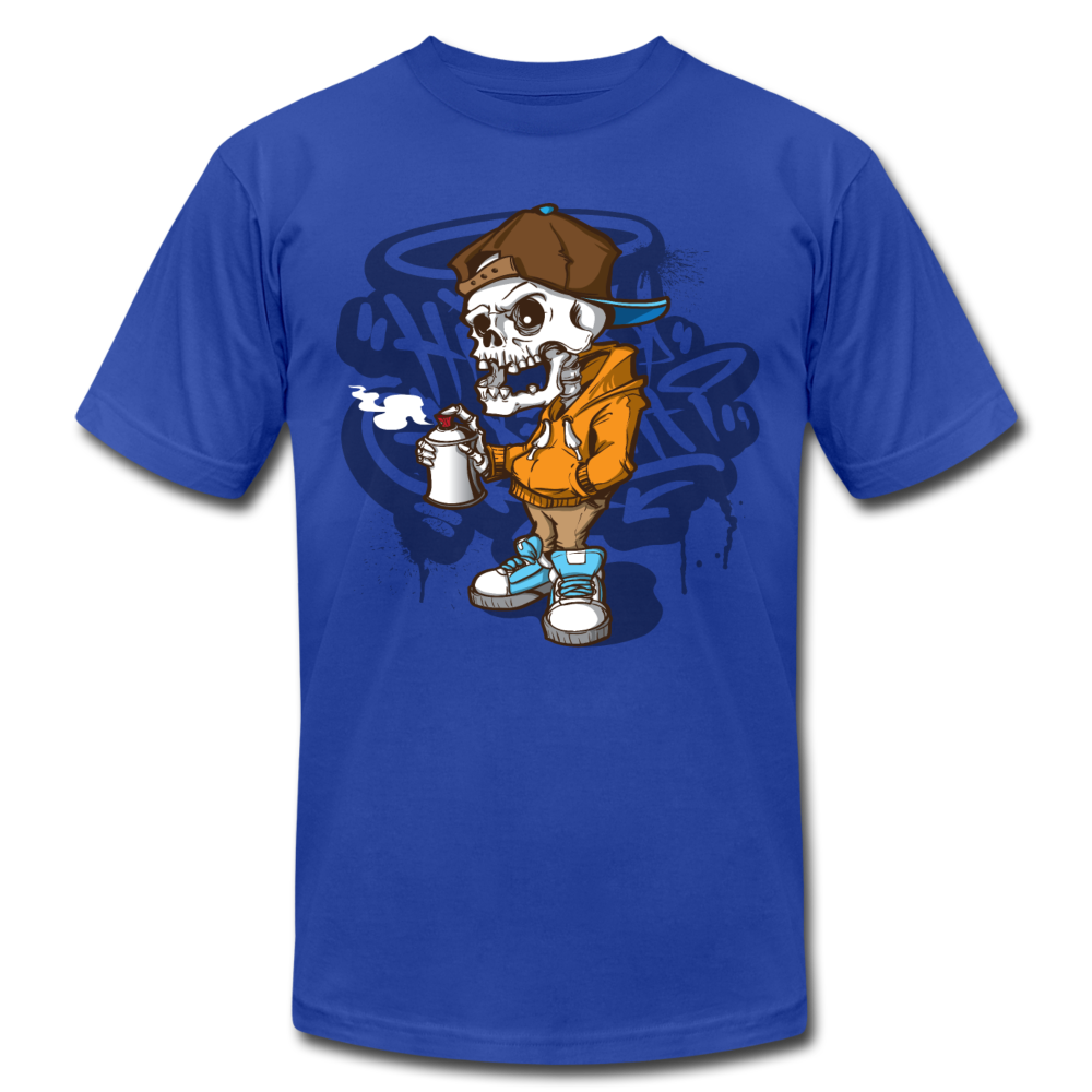 Graffiti Artist Skull T-Shirt - royal blue