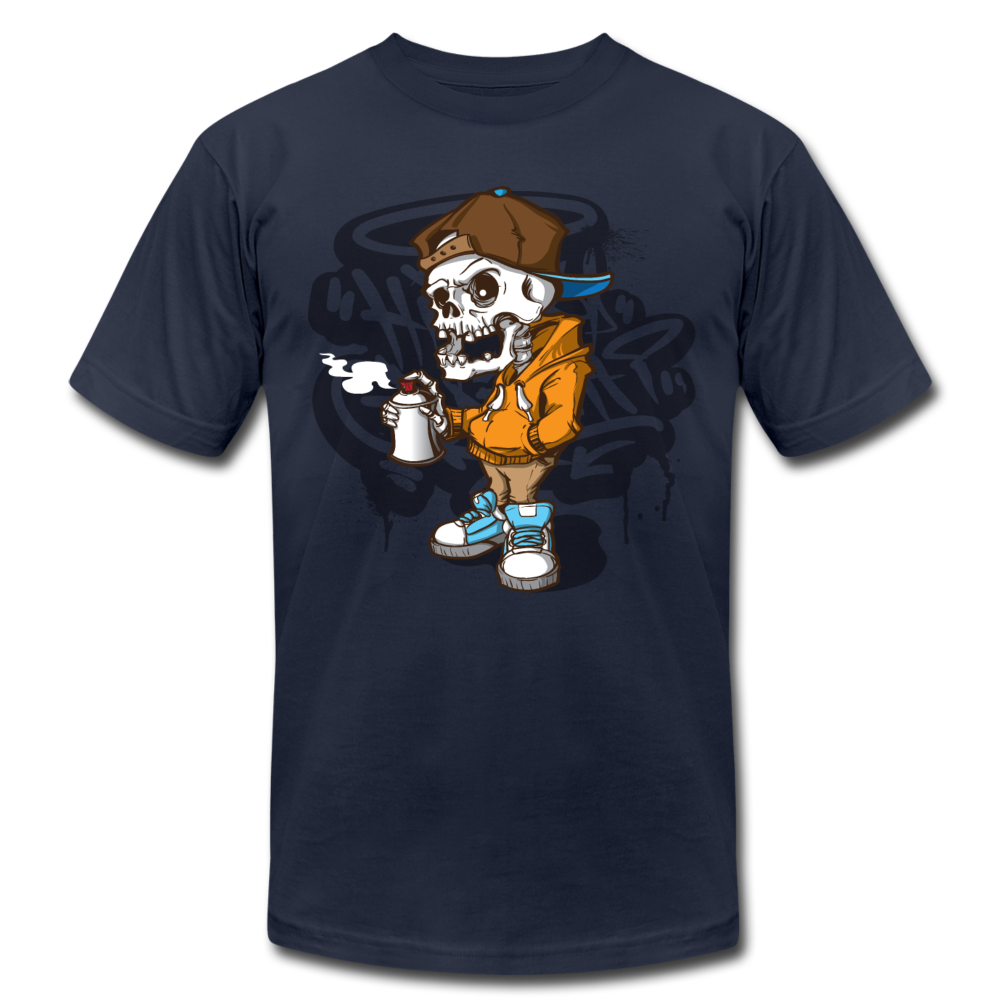 Graffiti Artist Skull T-Shirt - navy