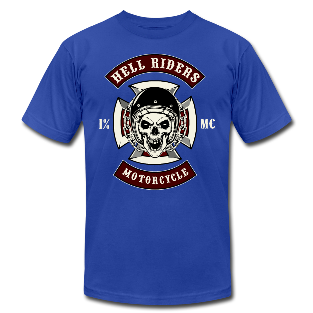 Hell Riders Skull T-Shirt - royal blue