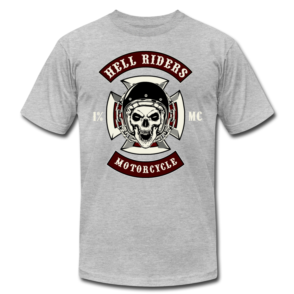 Hell Riders Skull T-Shirt - heather gray