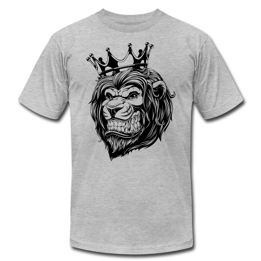 Lion Crown T-Shirt - heather gray